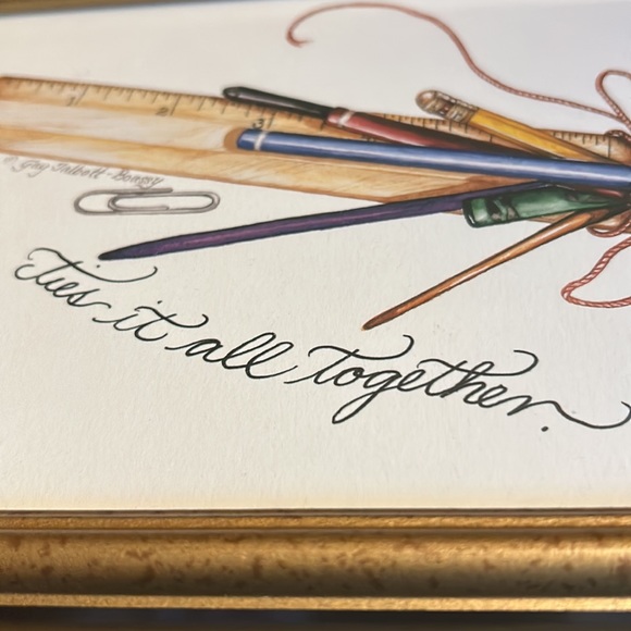 Vintage teacher print. Can be hung vertically or horizontally. 📚✂️✏️🚌 - Picture 5 of 8